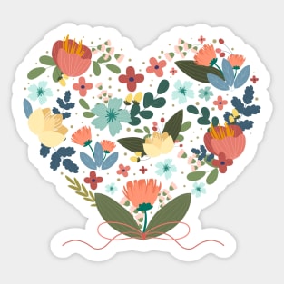 Floral Heart Sticker